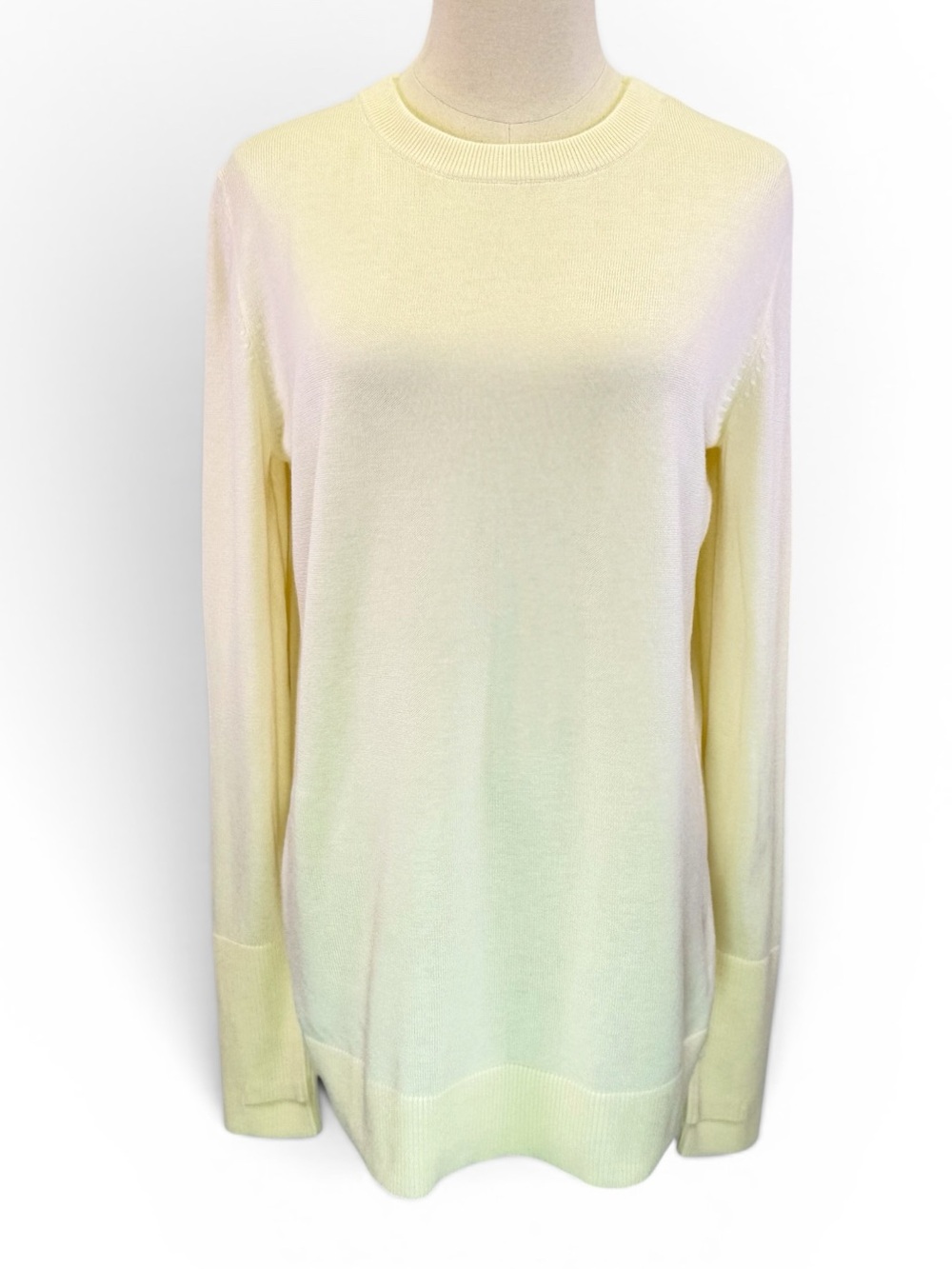 Lululemon‎ Cashlux Still At Ease Cream Open Back Long Sleeve Sweater Size XL